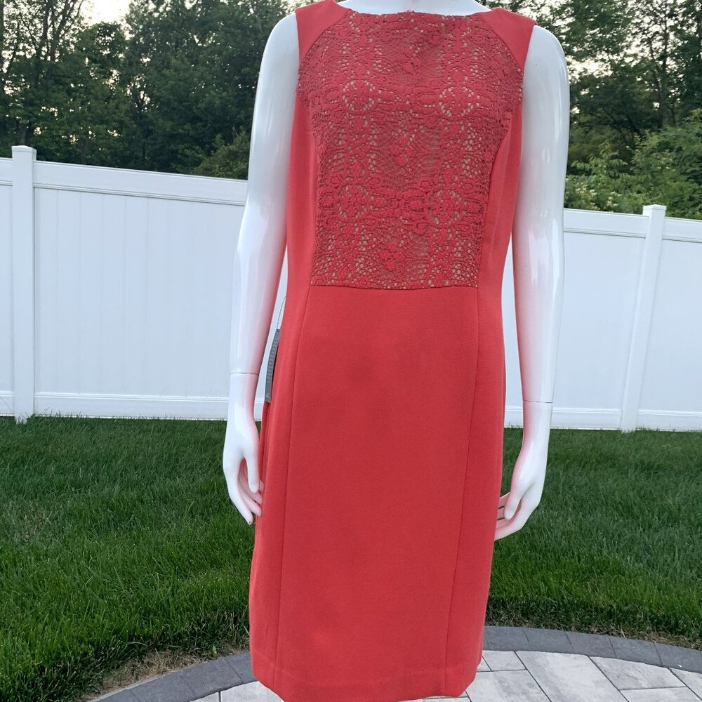 Red midi dress